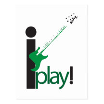 i play bass post cards