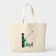 i play bass tote bag