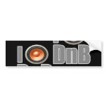 I PLAY DnB Drum and Bass music shirts and gear Bumper Sticker