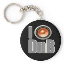 I PLAY DnB Drum and Bass music shirts and gear Key Chain