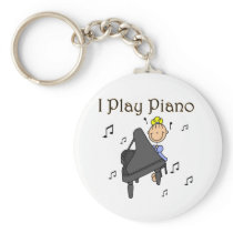 I Play Piano T-shirts and Gifts Key Chains
