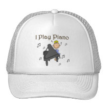 I Play Piano T-shirts and Gifts Mesh Hat