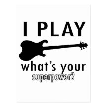 I play the electric guitar post card