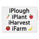 i Plough plant harvest farm with fruits Cards