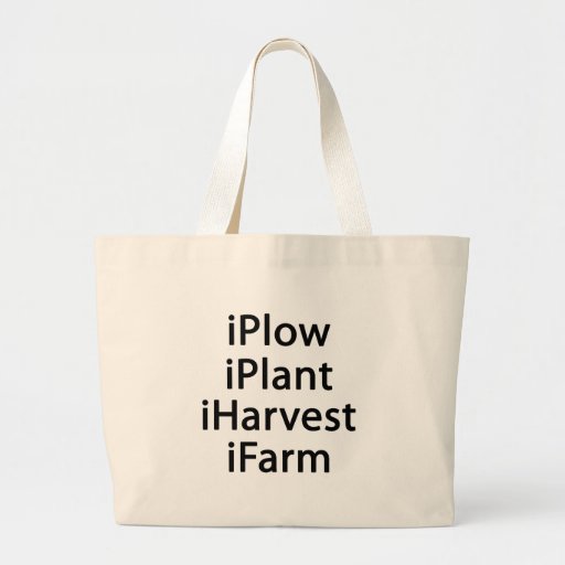 I plow plant harvest farm canvas bag