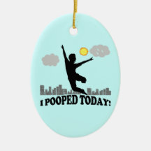 I Pooped Today Christmas Ornaments