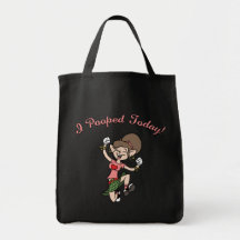 I Pooped Today! -f Canvas Bags