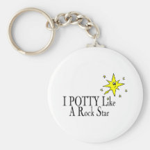 I POTTY Like A Rock Star Keychain