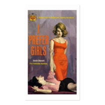 I Prefer Girls - 60s lesbian pulp novel Business Card