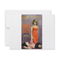 I Prefer Girls - 60s lesbian pulp novel Custom Invitation