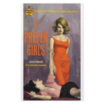 I Prefer Girls - 60s lesbian pulp novel Stationery Design