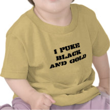 I puke BLACK AND GOLD T Shirts