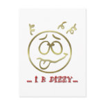 " I R DIZZY " EMOTICON POST CARD