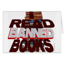 I READ BANNED BOOKS GREETING CARD