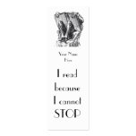 I read because I cannot stop Bookmark to Customize Business Card Template