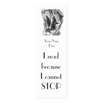 I read because I cannot stop Bookmark to Customize Business Card Template