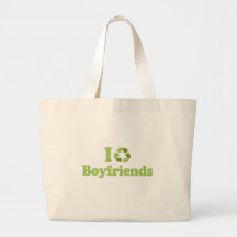I recycle boyfriends canvas bag