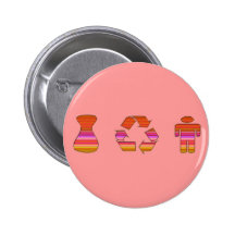 I Recycle Boys-Men Striped Design Pin
