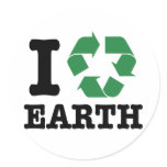 I Recycle Earth stickers