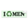 I Recycle Men Boys Bumper Sticker