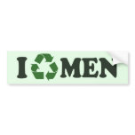 I Recycle Men Boys Bumper Sticker bumper stickers