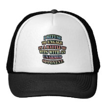 I refuse to engage in a battle of wits mesh hat