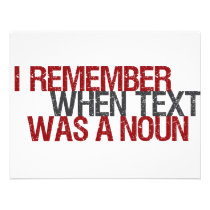 I remember when Text was a Noun invitations