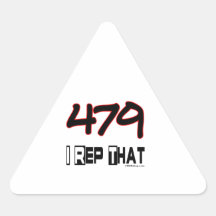 I Rep That 479 Area Code Triangle Sticker