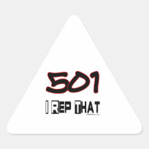 I Rep That 501 Area Code Stickers