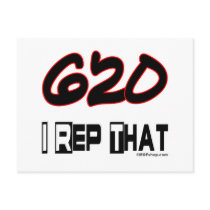 I Rep That 620 Area Code Post Cards