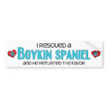 I Rescued a Boykin Spaniel (Male Dog) Bumper Sticker