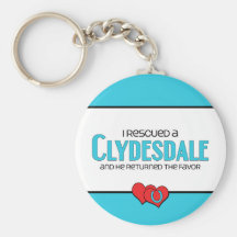 I Rescued a Clydesdale (Male Horse) Key Chain