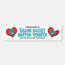 I Rescued a Grand Basset Griffon Vendéen (Male) Bumper Sticker