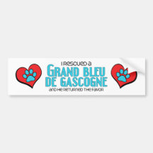I Rescued a Grand Bleu de Gascogne (Male Dog) Bumper Sticker