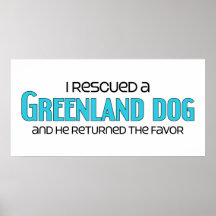 I Rescued a Greenland Dog (Male Dog) Print