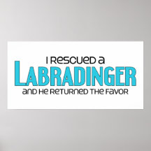 I Rescued a Labradinger (Male) Dog Adoption Design Print