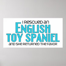 I Rescued an English Toy Spaniel (Female Dog) Poster