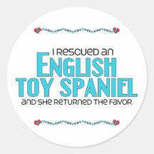 I Rescued an English Toy Spaniel (Female Dog) Sticker
