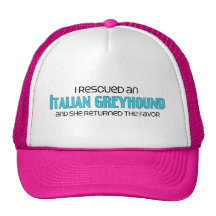 I Rescued an Italian Greyhound (Female Dog) Mesh Hats