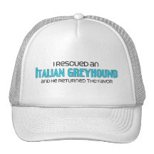 I Rescued an Italian Greyhound (Male Dog) Mesh Hats