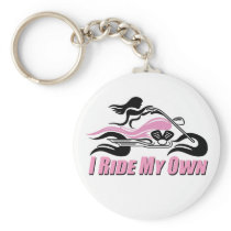 I Ride My Own w/ Pink Accents Keychains