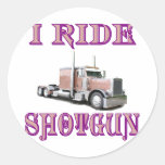 I Ride Shotgun Sticker