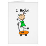 I Ride Stick Figure Card