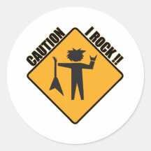 I Rock Round Sticker