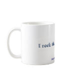 i rock the carpoolline blue block, blissfullydo... mug