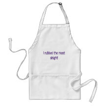 I rubbed the meat alright! aprons