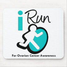 I Run For Ovarian Cancer Awareness Mouse Pads