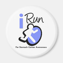 I Run For stomach Cancer Awareness Fridge Magnets