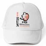 I Run For Uterine Cancer Awareness hats