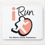 I Run For Uterine Cancer Awareness mousepads